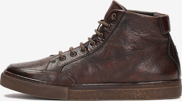 Kazar High-Top Sneakers in Brown: front