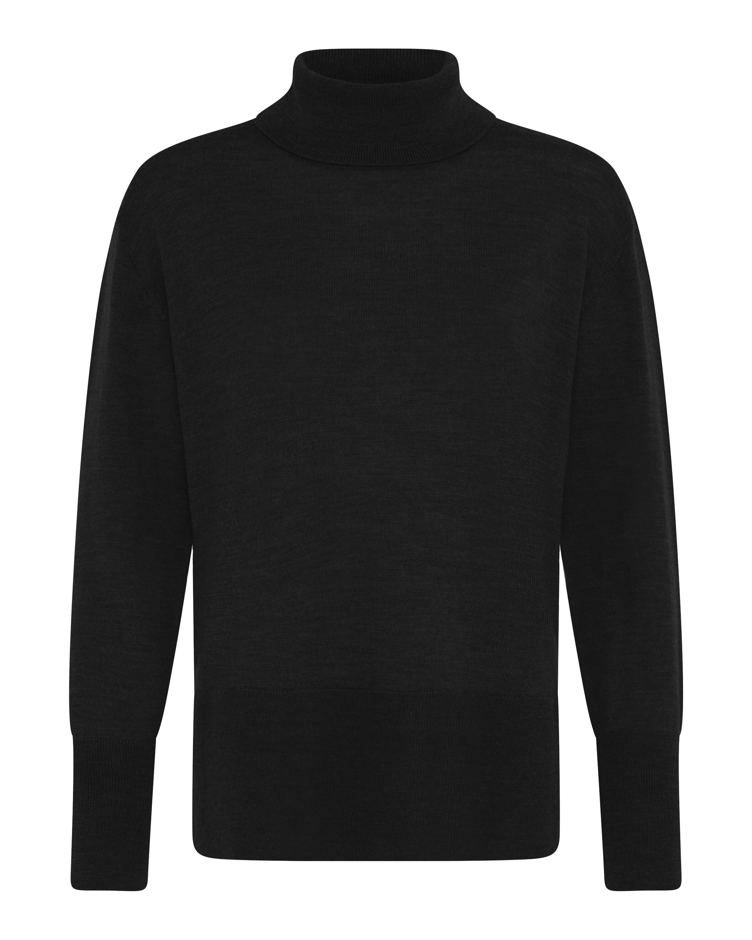 PULZ Jeans Trui in Zwart: voorkant