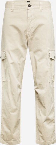 BOSS Regular Cargobroek 'Sisla-5' in Beige: voorkant