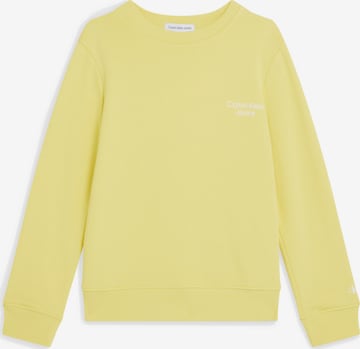 Sweat Calvin Klein Jeans en jaune : devant