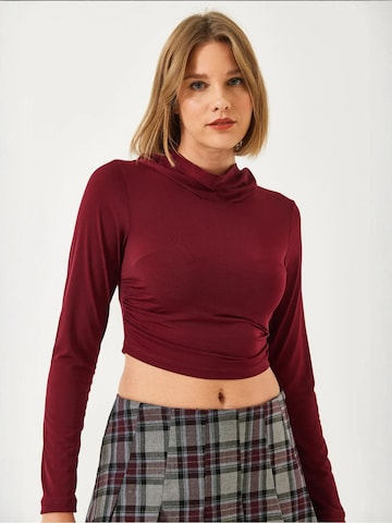 T-shirt Bianco Lucci en rouge