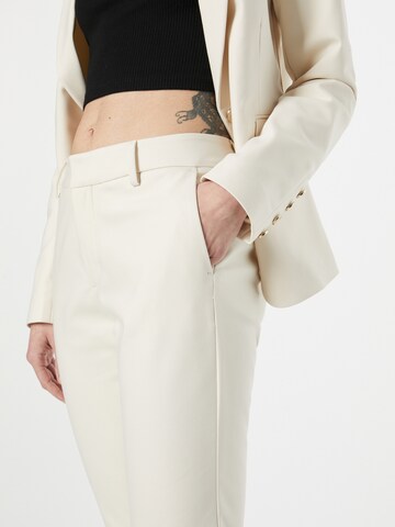 MOS MOSH Slim fit Pleated Pants in White