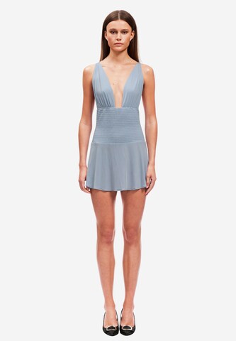 OW Collection Cocktailjurk 'Alba' in Blauw: voorkant