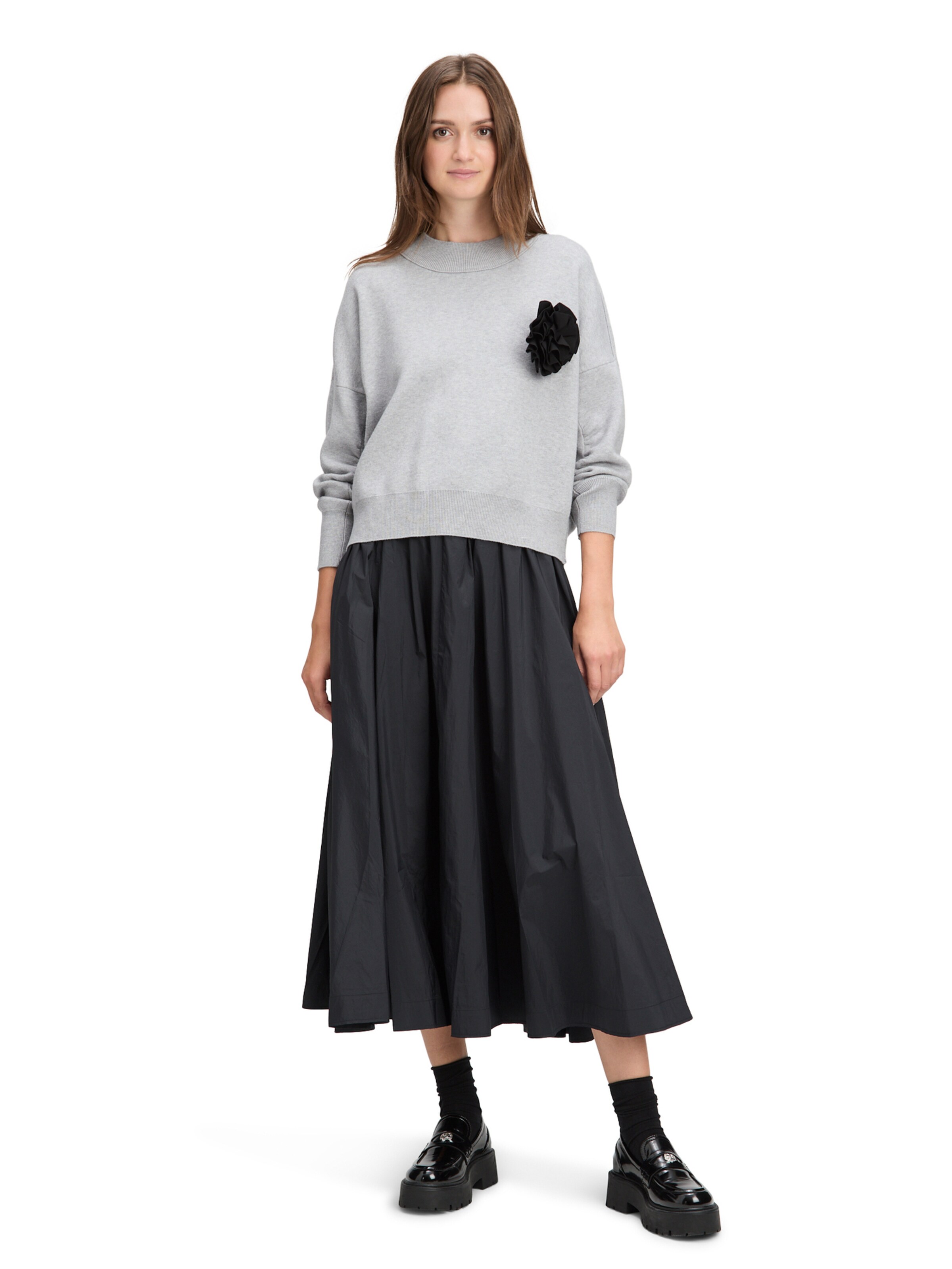 Cartoon Pullover in Grau