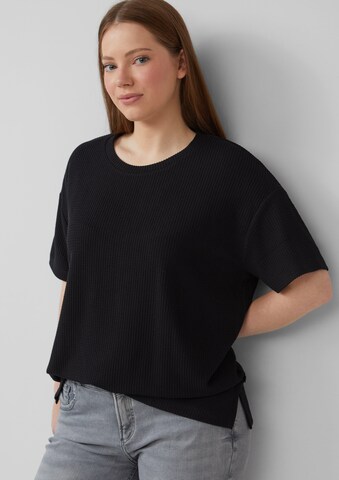 QS Shirt in Zwart: voorkant