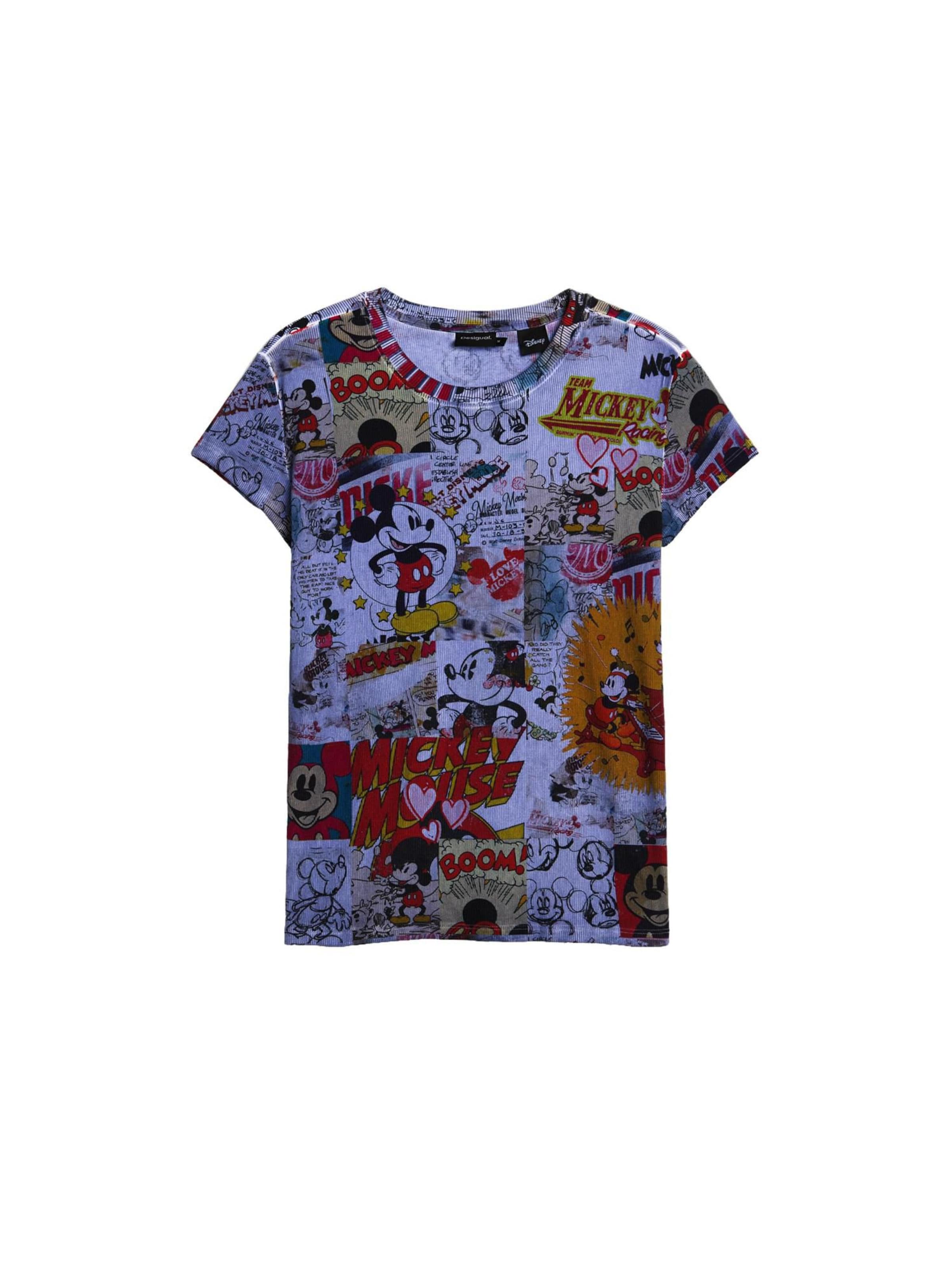 Desigual T-Shirt 'Mickey' in L in safran / helllila / rot / schwarz, Produktansicht