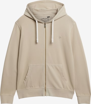 Superdry Sweatjacke 'Essential' in Grün: Vorderseite
