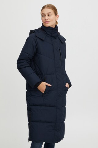 Oxmo Wintermantel in Blauw: voorkant