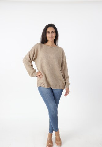 Elara Pullover in Beige: Vorderseite