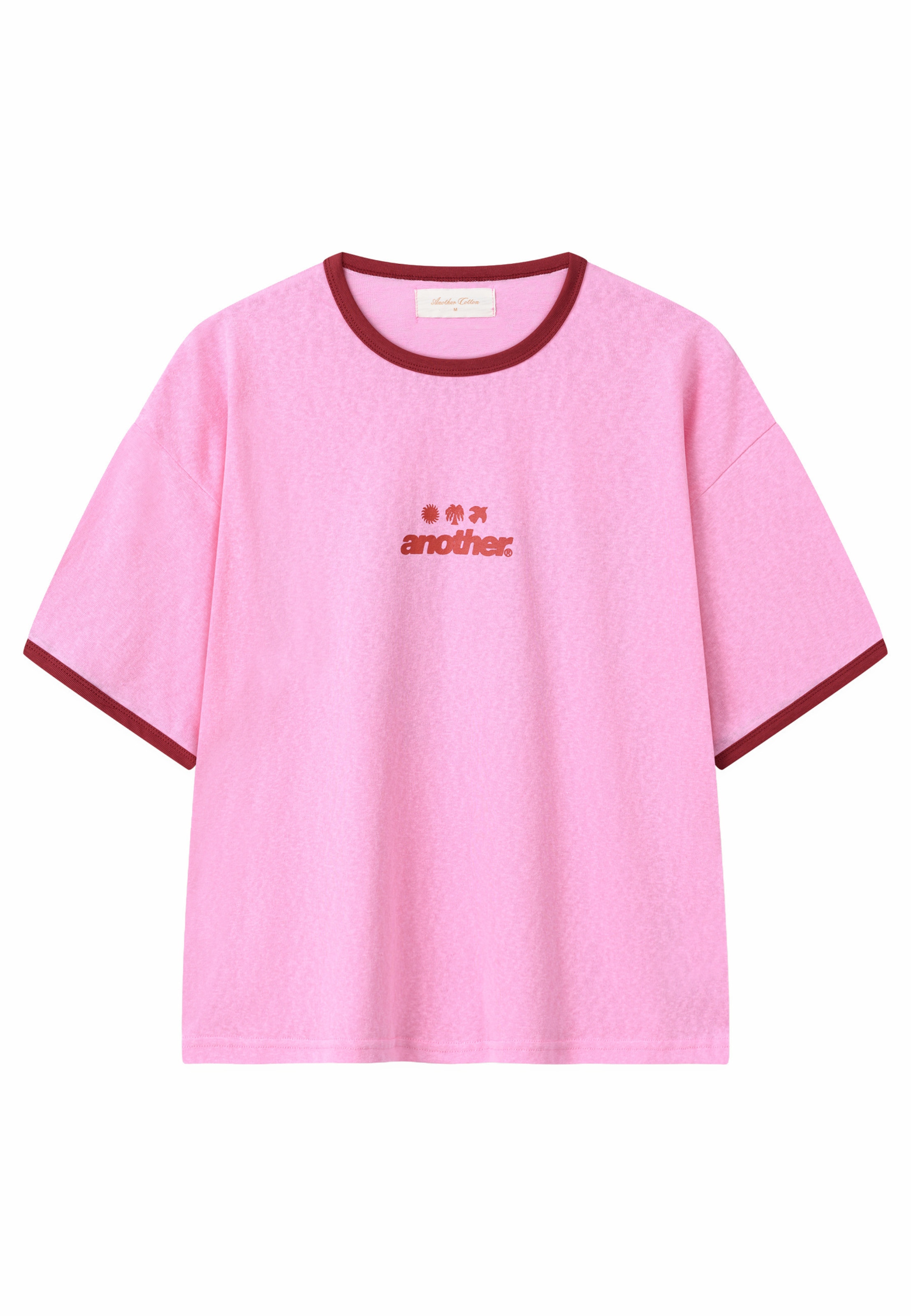Maglietta 'Rave Dept.' di Another Cotton Lab in rosa: frontale