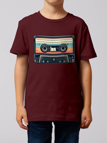 T-Shirt 'Kassette' watabout.kids en rouge : devant