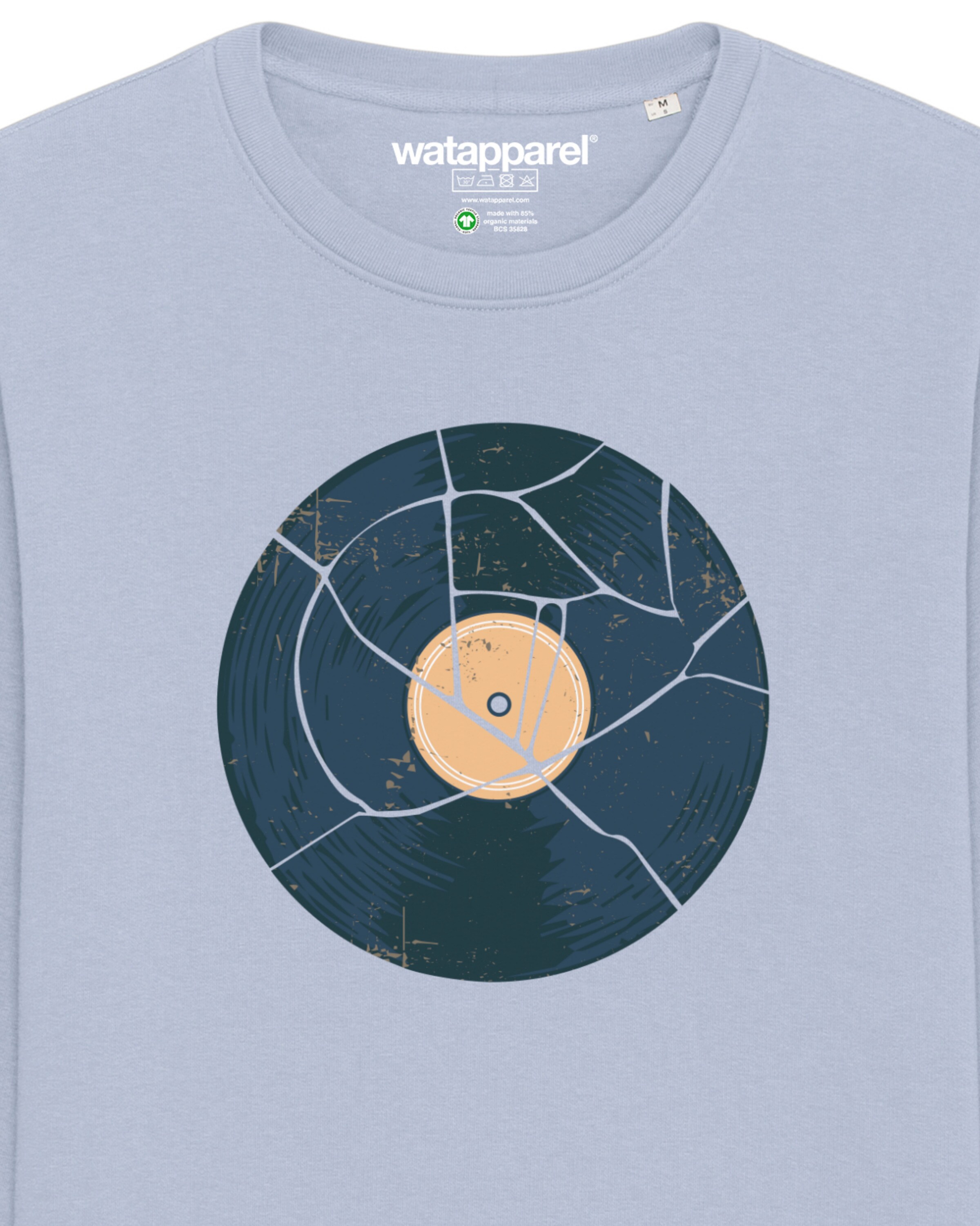 Sweat-shirt ' Broken Vinyl ' Watapparel en bleu