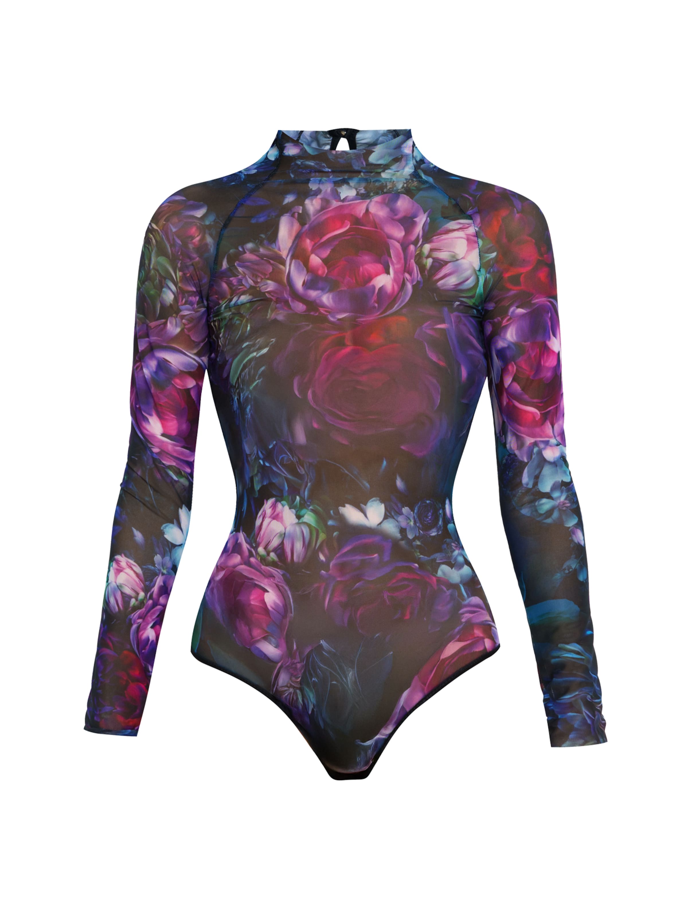 JIORO Blouse bodysuit 'PEONIES' in Mixed colours: front