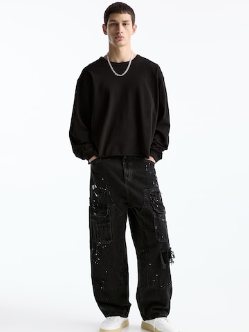 Pull&Bear Loosefit Jeans in Schwarz