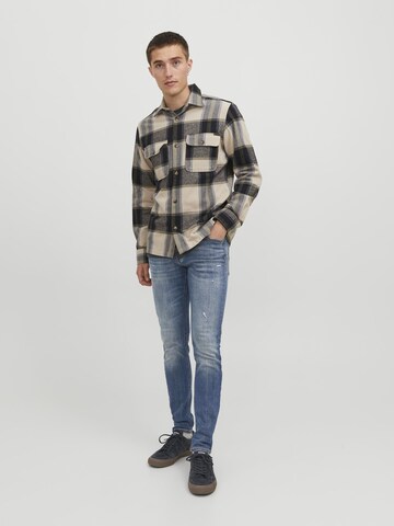 JACK & JONES Skinny Farkut 'Liam' värissä sininen