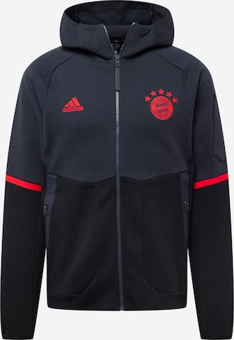 ADIDAS PERFORMANCE Athletic Jacket 'Fc Bayern Anthem' in Black: front