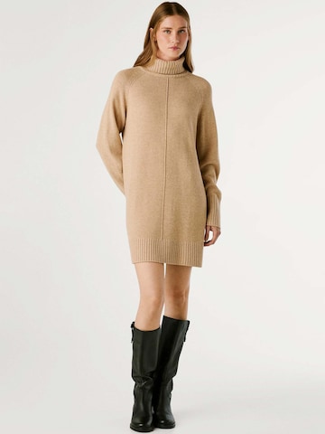 Pepe Jeans Gebreide jurk 'Carola' in Beige