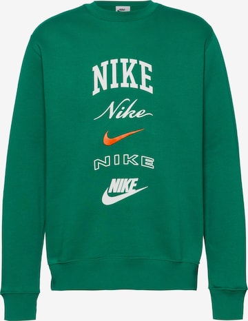 Nike Sportswear Sweatshirt 'Club' in Green: front