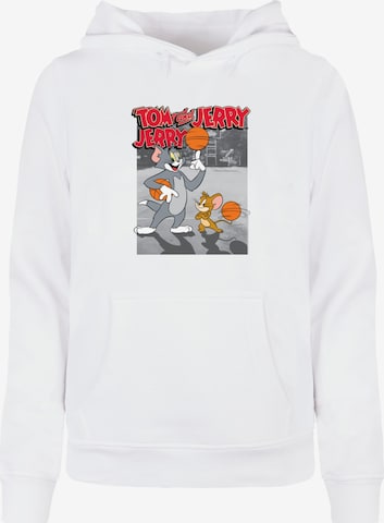 Sweat-shirt 'Tom and Jerry - Basketball Buddies' ABSOLUTE CULT en blanc : devant
