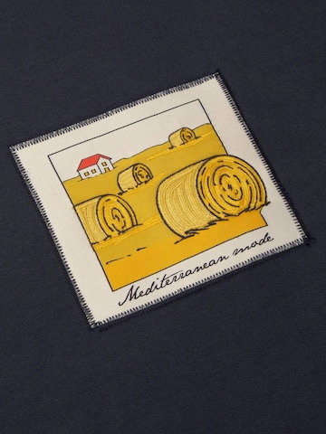 Thinking MU Sweatshirt 'LEON' in Blauw: voorkant