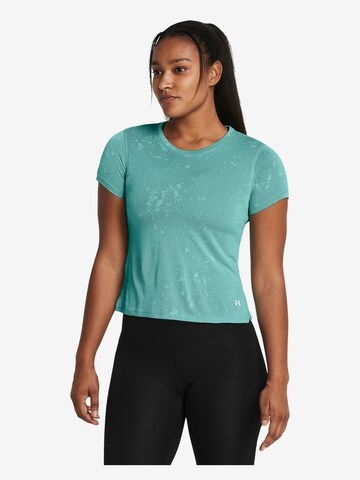 UNDER ARMOUR Performance Shirt 'Launch Splatter' in Blue: front