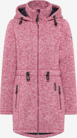 Veste en polaire Schmuddelwedda en rose : devant