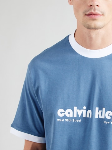 mėlyna Calvin Klein Jeans Marškinėliai