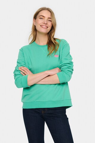 SAINT TROPEZ Sweatshirt 'Fanile' in Grijs: voorkant