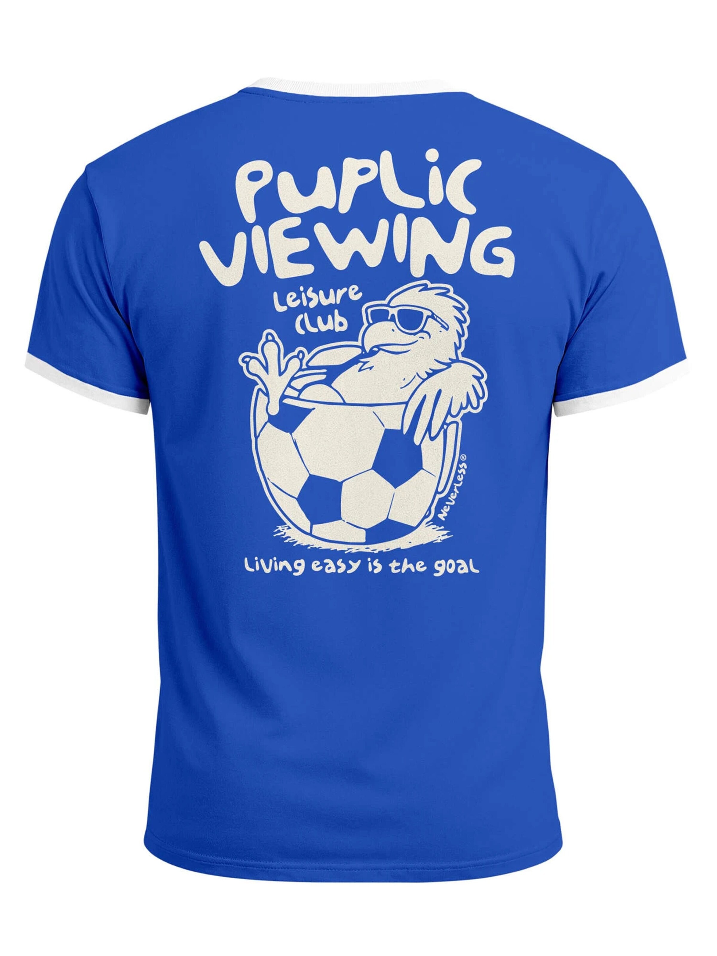 Neverless Shirt 'Public Viewing' in Blue: front