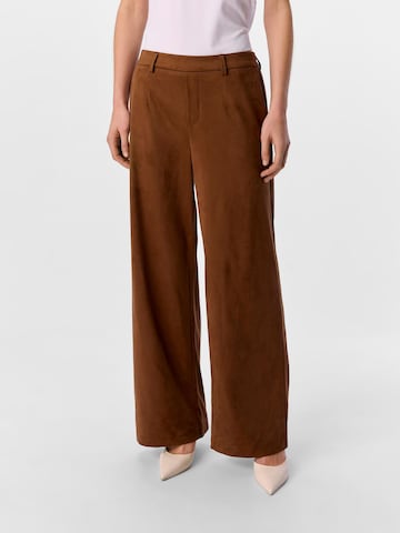 OBJECT Wide leg Broek in Bruin: voorkant