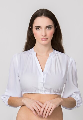 STOCKERPOINT Klederdracht blouse 'Florina' in Wit: voorkant