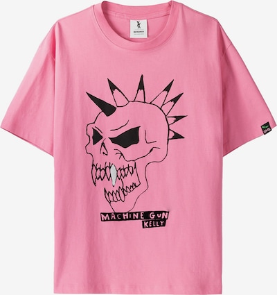 Bershka T-Shirt in pink / schwarz, Produktansicht