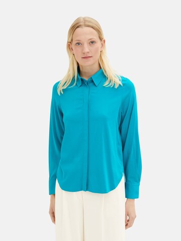 TOM TAILOR Bluse in Blau: predná strana