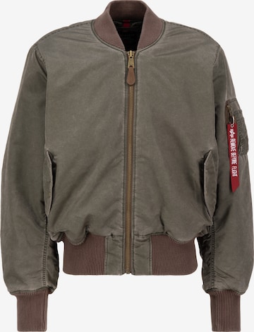 ALPHA INDUSTRIES Демисезонная куртка 'MA-1' в Зеленый: спереди