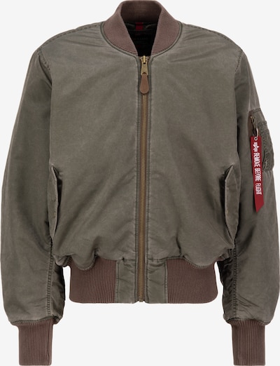 ALPHA INDUSTRIES Välikausitakki 'MA-1' värissä ruskea / vihreä / punainen / valkoinen, Tuotenäkymä