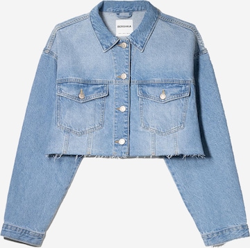 Geacă de primăvară-toamnă de la Bershka pe albastru: față