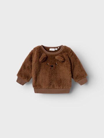 NAME IT - Sweatshirt 'SINAI' em castanho