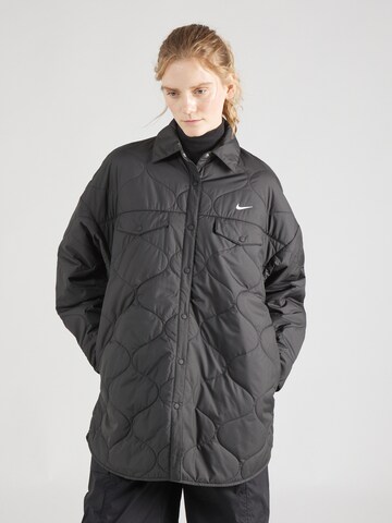 Veste mi-saison 'ESSNTL' Nike Sportswear en noir : devant