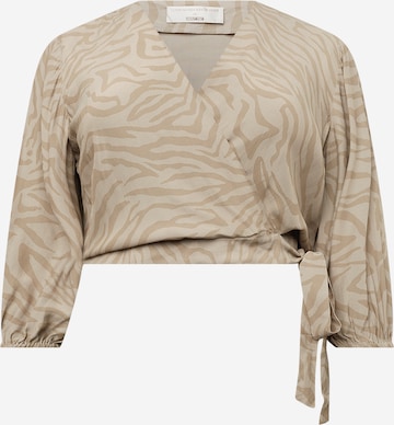 Camicia da donna 'Sandy' di Guido Maria Kretschmer Curvy in beige: frontale