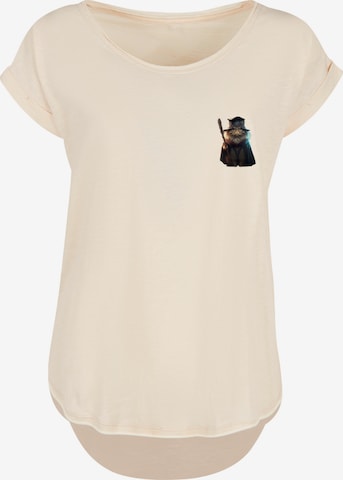 F4NT4STIC Shirt 'Wizard Cat' in Beige: Vorderseite