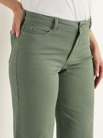 Cellbes of Sweden Wide leg Jeans in Groen