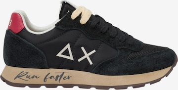 Chaussure à lacets SUN68 en noir : devant