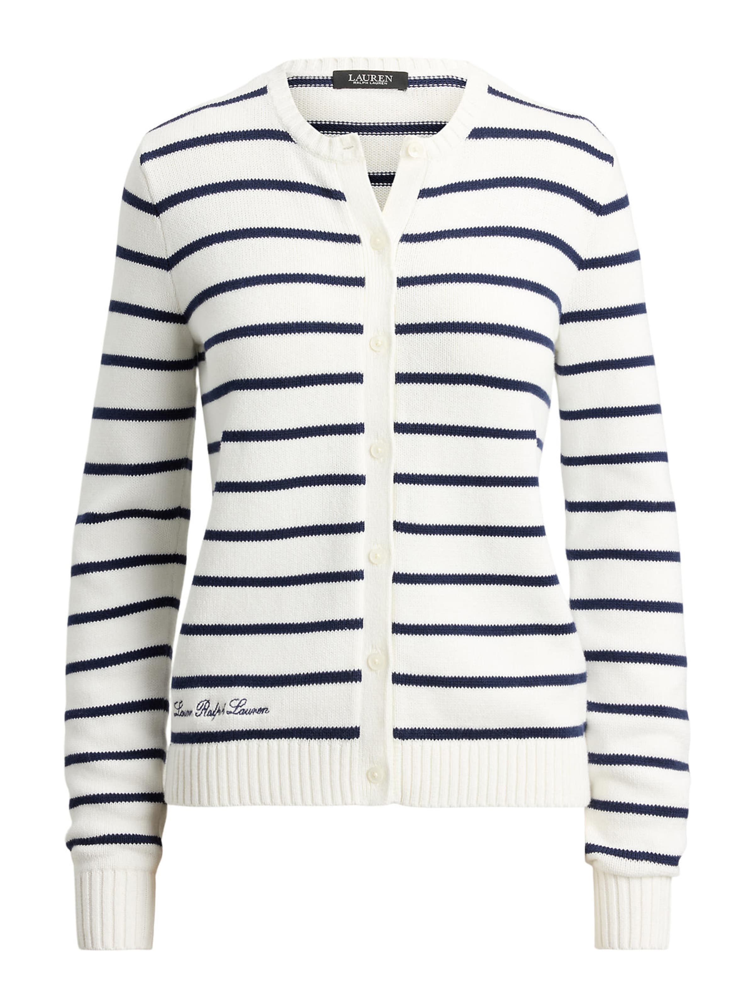 Lauren Ralph Lauren Neuletakki värissä valkoinen: etupuoli