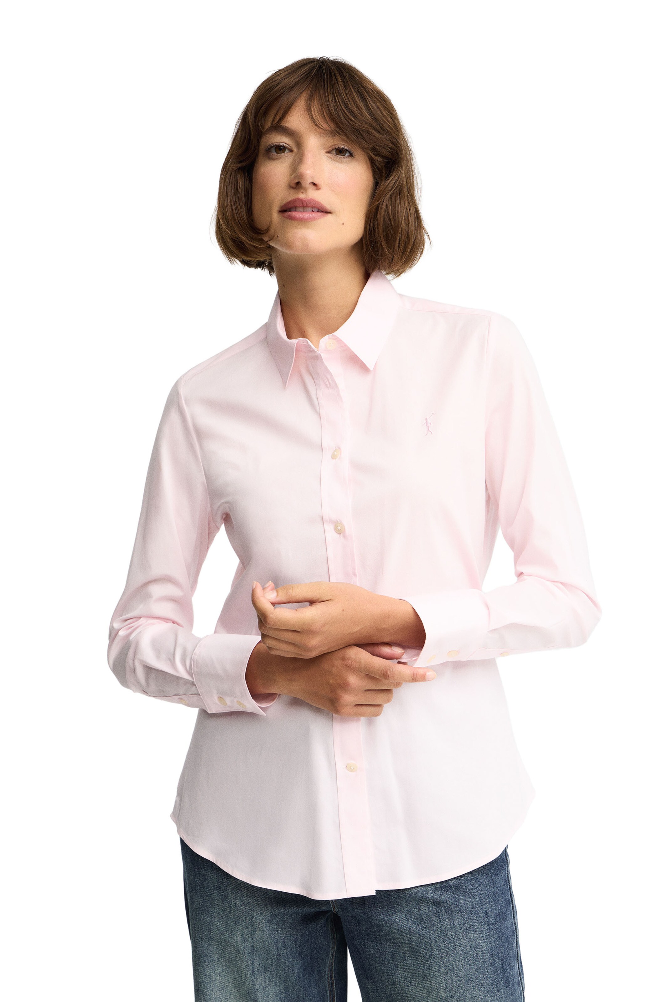 Polo Club Blouse Bodysuit in Pink