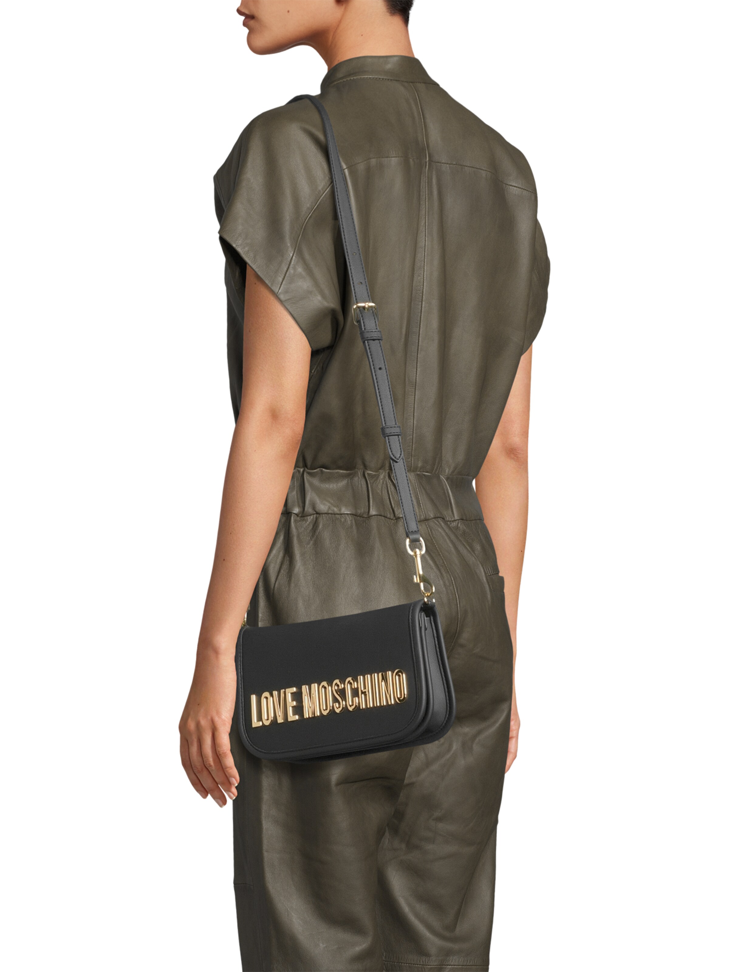 Love Moschino - Mala de ombro em preto: frente