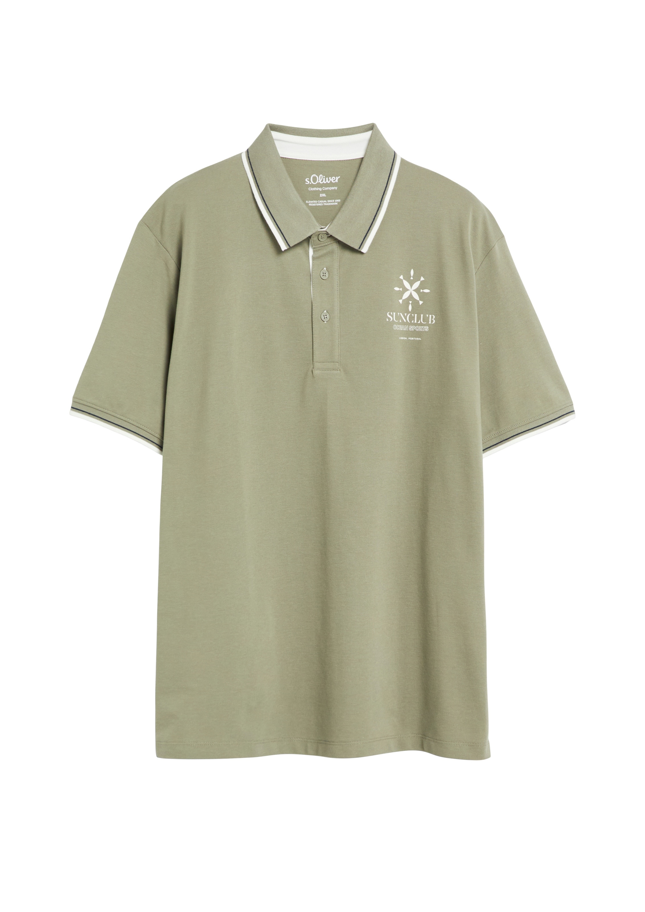 s.Oliver Men Big Sizes Shirt in Green: front