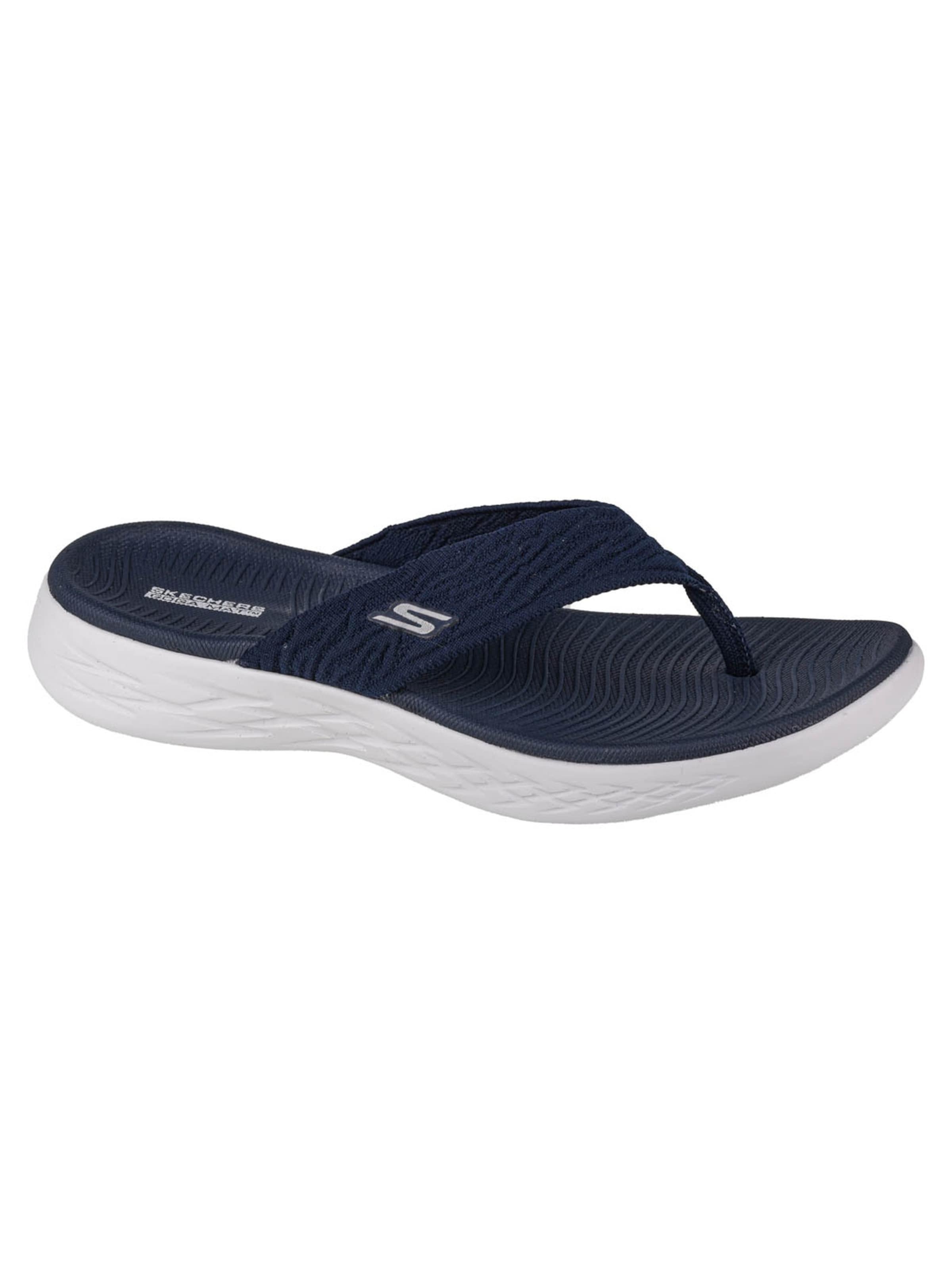 SKECHERS Teenslipper 'Skechers On The Go 600 Sunny' in Blauw: voorkant