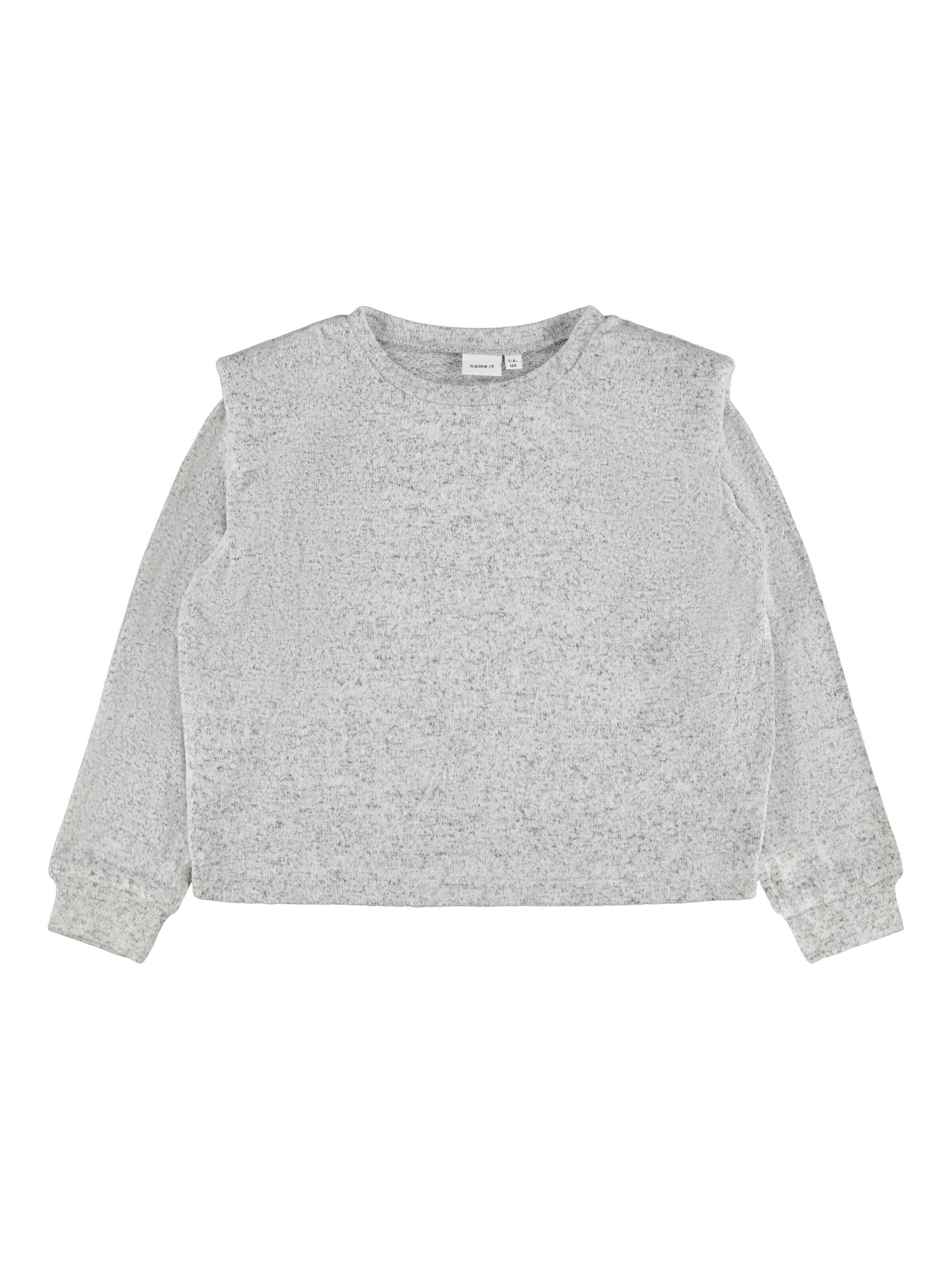 Kinder Teens (Gr. 140-176) NAME IT Pullover 'Niline' in Graumeliert - EH71608