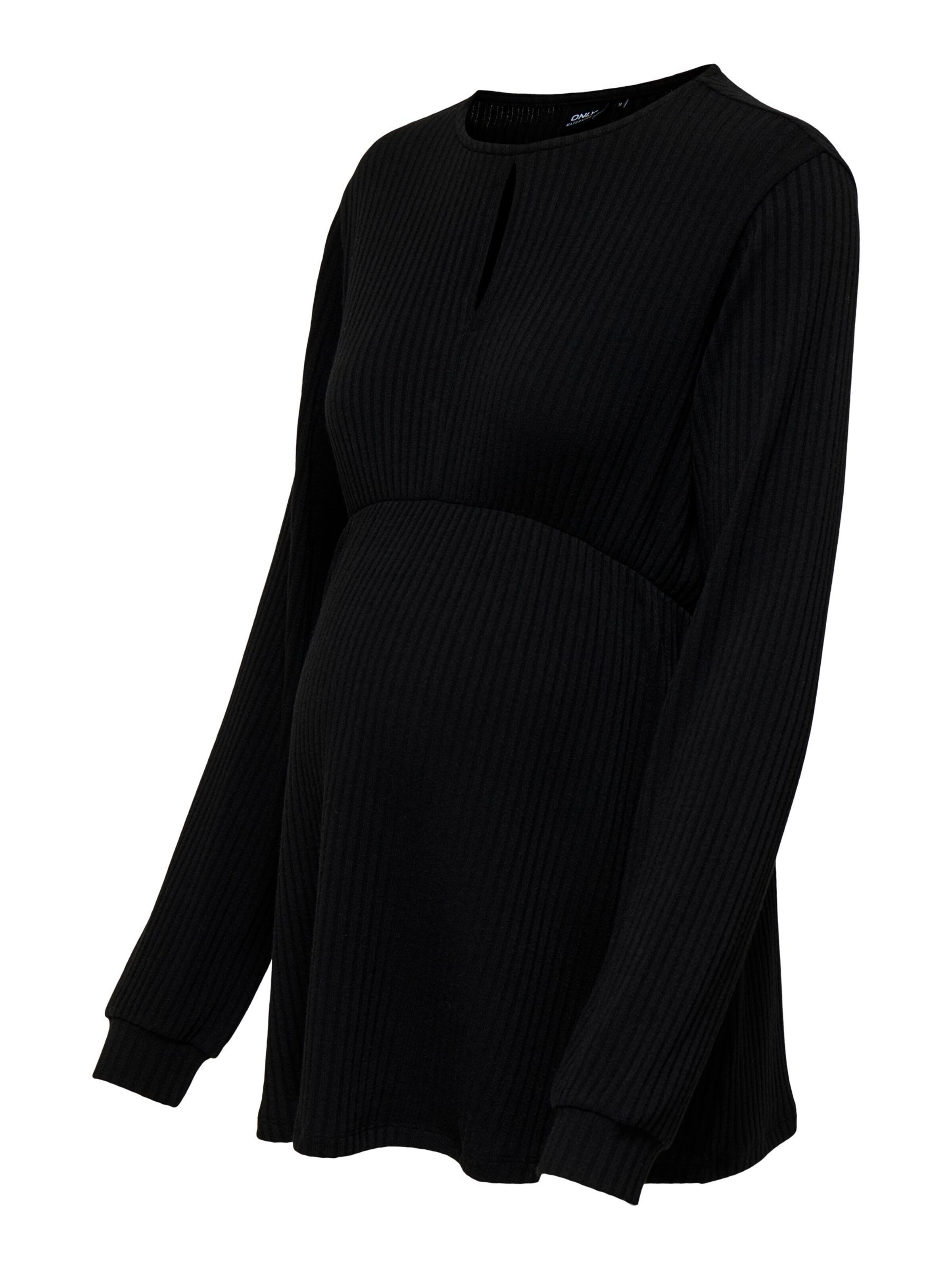 Only Maternity Shirt 'OLMMalaya' in Schwarz: Vorderseite