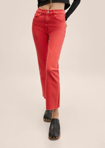 MANGO Flared Jeans 'Sienna' in Rot